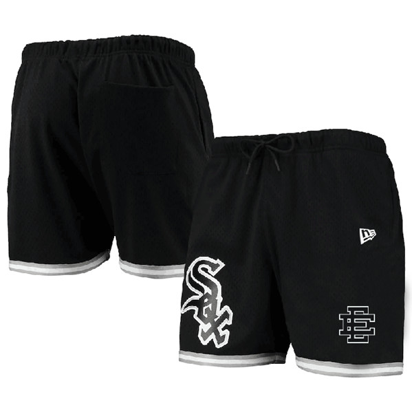 Men's Chicago White Sox Black Mesh Shorts